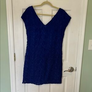 Mango Blue Lace Dress